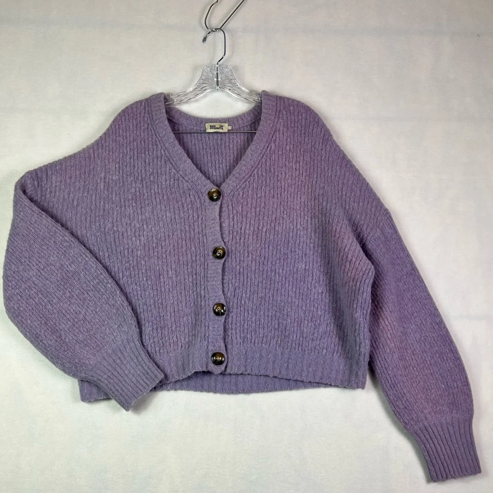 Baum Und Pferdgarten alpaca blend cardigan button closure balloon sleeves. - Picture 4 of 11